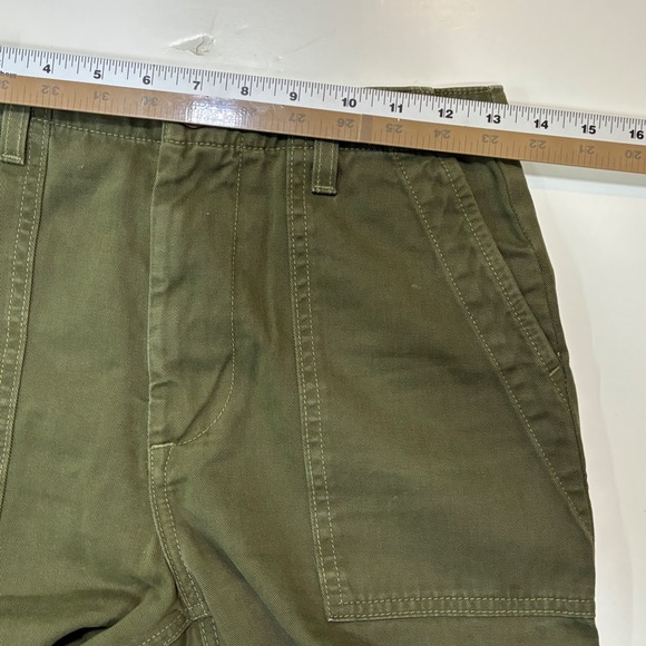 Reformation Utility Ankle Pants Army Green Surplus Fabric High Waist Womens 25 - Picture 5 of 10